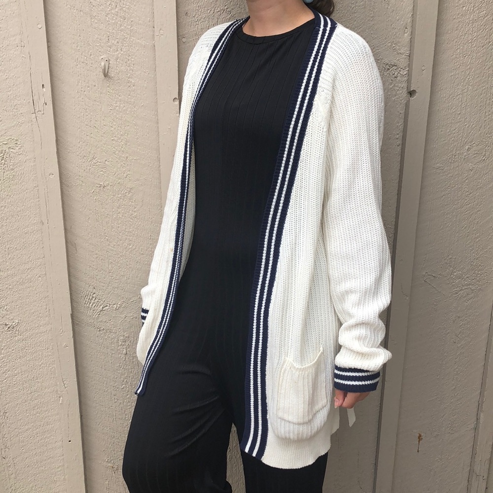 White cardigan
